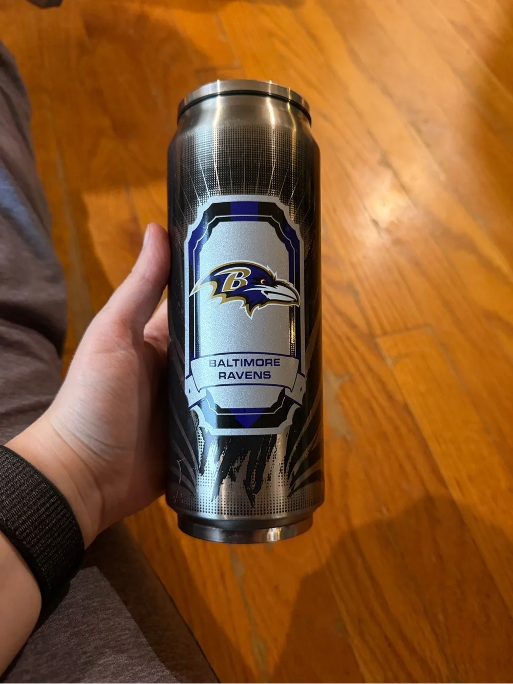 NFL Baltimore Ravens Silver and Purple Insulated Tumbler